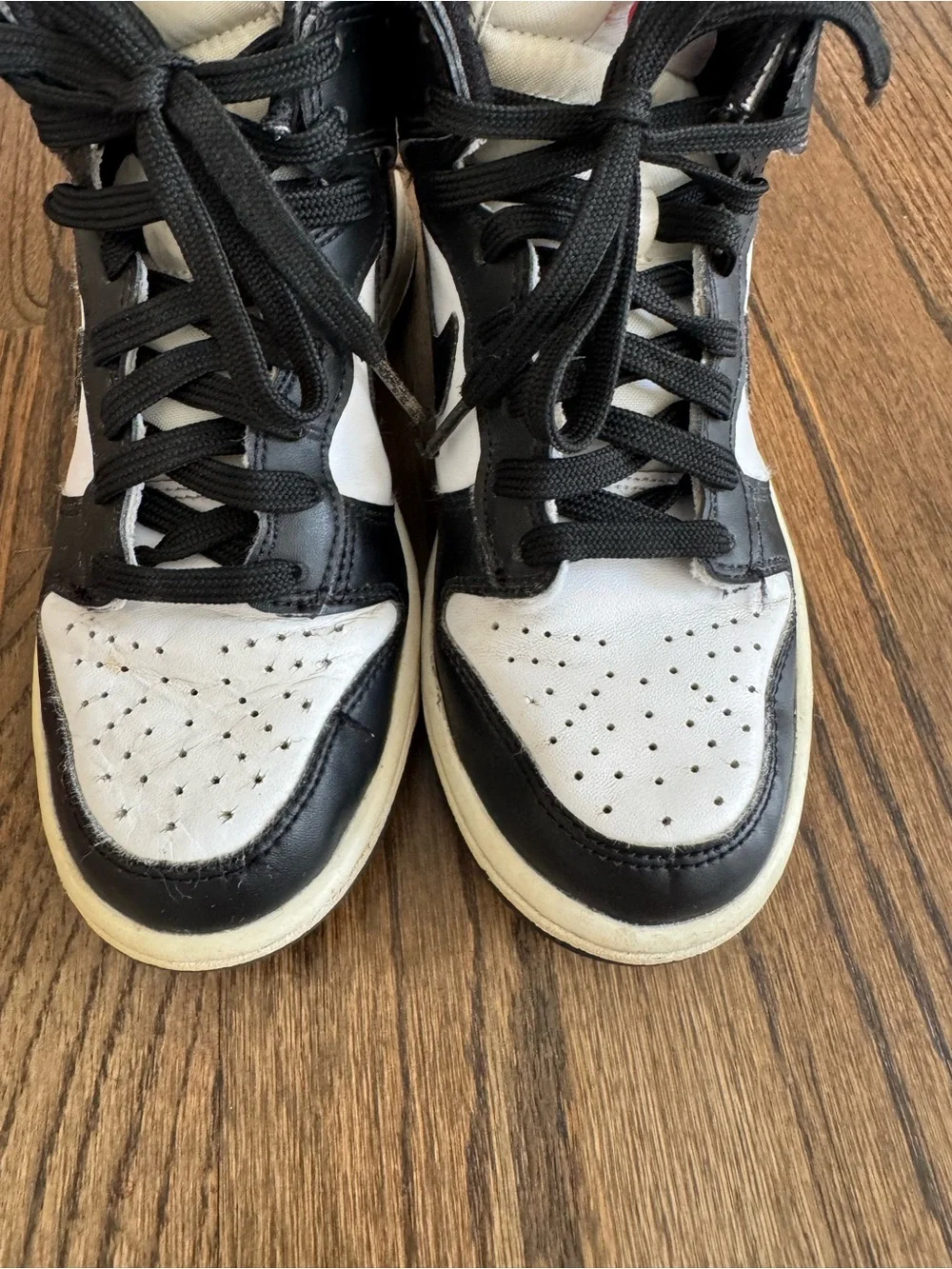 Nike Kids Black and White Mid-Top Sneakers